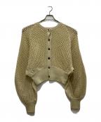 Lallia Muラリア ムー）の古着「2WAY ポップコーン ニット カーディガン」｜ベージュ