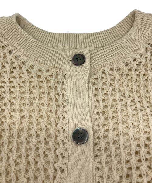 Lallia Mu（ラリア ムー）Lallia Mu (ラリア ムー) 2WAY ポップコーン ニット カーディガン ベージュ サイズ:38の古着・服飾アイテム