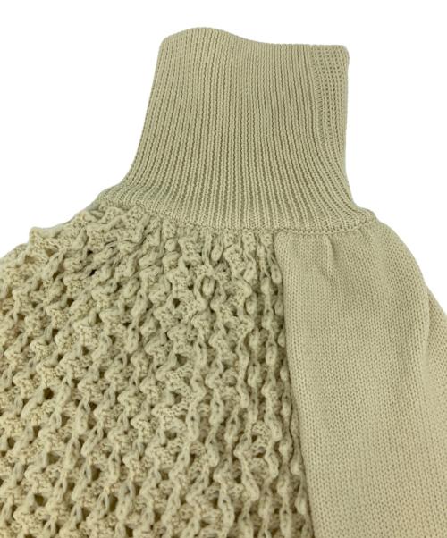 Lallia Mu（ラリア ムー）Lallia Mu (ラリア ムー) 2WAY ポップコーン ニット カーディガン ベージュ サイズ:38の古着・服飾アイテム