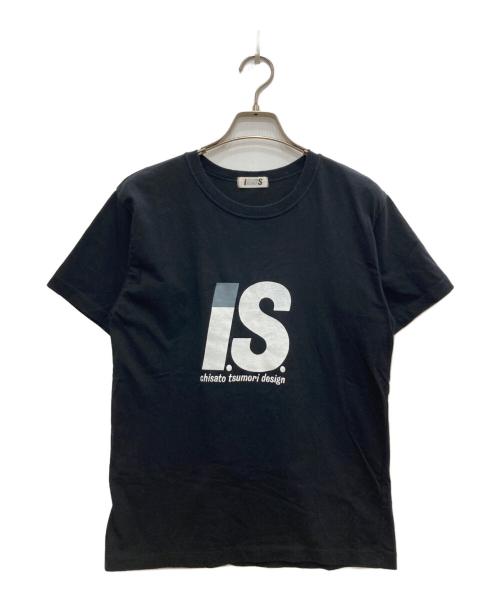 I.S.（アイエス）I.S. (アイエス) ロゴTシャツ ブラック サイズ:9の古着・服飾アイテム