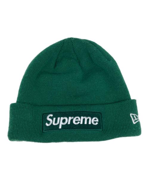 New Era（ニューエラ）New Era (ニューエラ) Supreme (シュプリーム) Box Logo Beanie/ボックス ロゴ ビーニー グリーンの古着・服飾アイテム