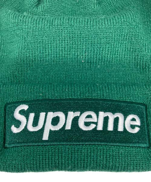 New Era（ニューエラ）New Era (ニューエラ) Supreme (シュプリーム) Box Logo Beanie/ボックス ロゴ ビーニー グリーンの古着・服飾アイテム