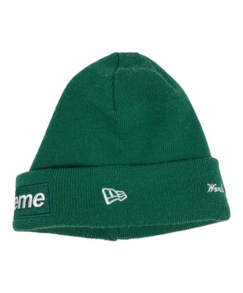New Era（ニューエラ）New Era (ニューエラ) Supreme (シュプリーム) Box Logo Beanie/ボックス ロゴ ビーニー グリーンの古着・服飾アイテム