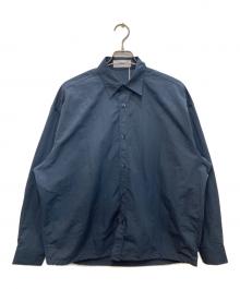 natto（ナット）の古着「loose silhouette nylon shirt/ルーズ シルエット ナイロン シャツ」｜ネイビー
