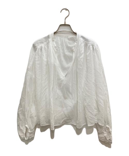 FRAMeWORK（フレームワーク）FRAMeWORK (フレームワーク) フクダマコト ギャザーブラウス ホワイト サイズ:記載なしの古着・服飾アイテム