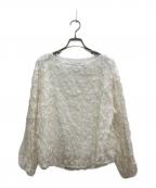 heliopoleエリオポール）の古着「JACQUARD BLOUSE/ジャガードブラウス」｜ホワイト
