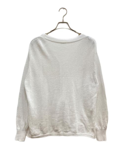 IENA（イエナ）IENA (イエナ) コットンナイロンテープヤーンカーディガン ホワイト サイズ:Freeの古着・服飾アイテム