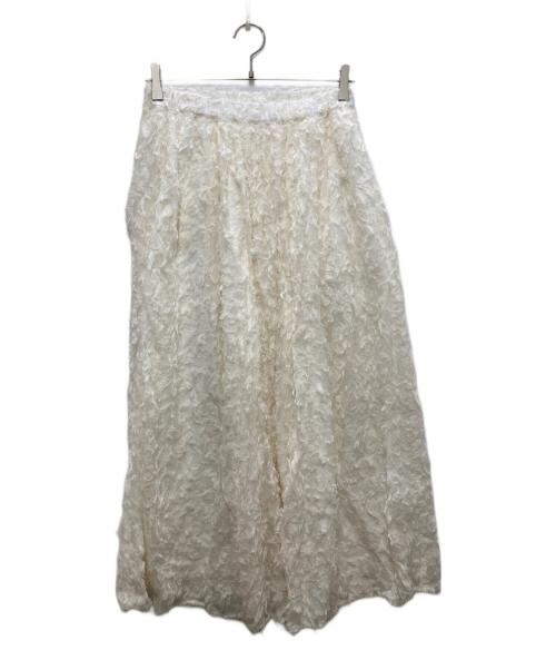 heliopole（エリオポール）heliopole (エリオポール) JACQUARD SKIRT/ジャガード スカート ホワイト サイズ:38の古着・服飾アイテム