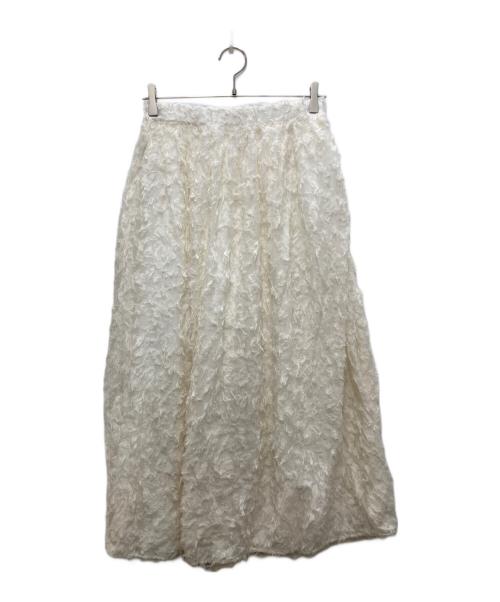 heliopole（エリオポール）heliopole (エリオポール) JACQUARD SKIRT/ジャガード スカート ホワイト サイズ:38の古着・服飾アイテム