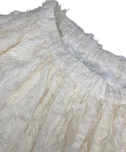 heliopole（エリオポール）heliopole (エリオポール) JACQUARD SKIRT/ジャガード スカート ホワイト サイズ:38の古着・服飾アイテム