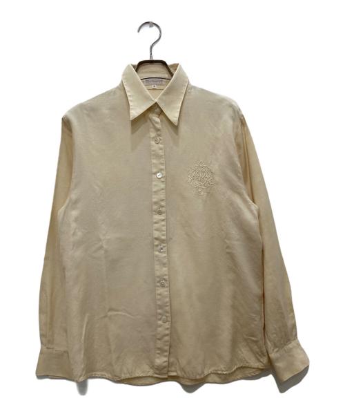 Burberry's（バーバリー）Burberry's (バーバリーズ) ウール混長袖シャツ カーキ サイズ:40の古着・服飾アイテム