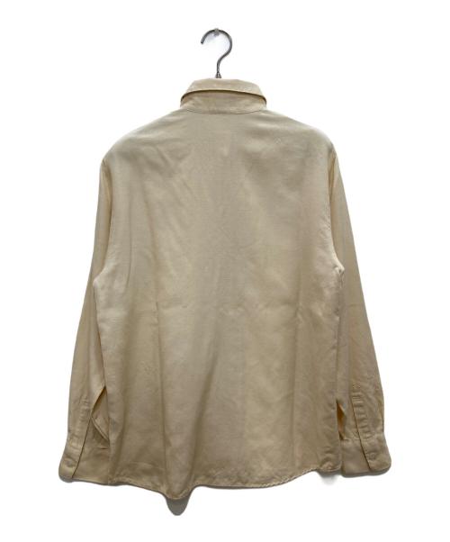 Burberry's（バーバリー）Burberry's (バーバリーズ) ウール混長袖シャツ カーキ サイズ:40の古着・服飾アイテム