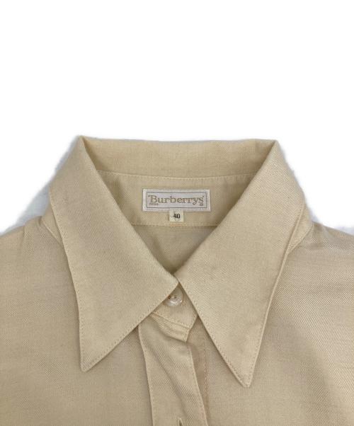 Burberry's（バーバリー）Burberry's (バーバリーズ) ウール混長袖シャツ カーキ サイズ:40の古着・服飾アイテム