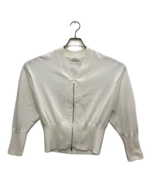MACPHEE（マカフィー）MACPHEE (マカフィー) ドライレーヨン ジップアップカーディガン ホワイト サイズ:Ｓの古着・服飾アイテム