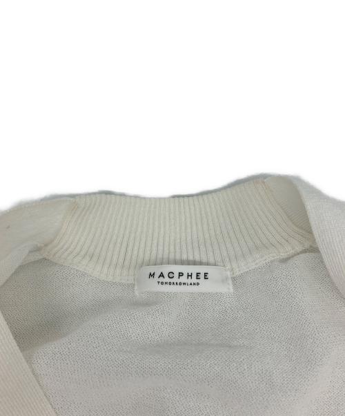 MACPHEE（マカフィー）MACPHEE (マカフィー) ドライレーヨン ジップアップカーディガン ホワイト サイズ:Ｓの古着・服飾アイテム