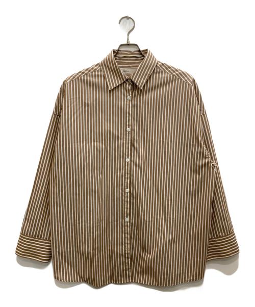 blkby（ビーエルケービーワイ）blkby (ビーエルケービーワイ) over size shirt ブラウン サイズ:freeの古着・服飾アイテム