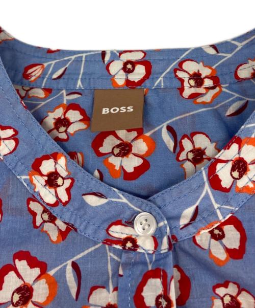 BOSS（ボス）BOSS (ボス) 総柄ブラウス パープル サイズ:38の古着・服飾アイテム