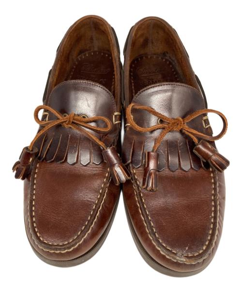 PARABOOT（パラブーツ）PARABOOT (パラブーツ) BEAMS F (ビームスエフ) キルトタッセルローファー ブラウン サイズ:8の古着・服飾アイテム