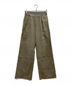 MUSE de Deuxieme Classeミューズ ドゥーズィエム クラス）の古着「STRETCH TWILL タックパンツパンツ」｜カーキ