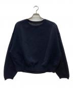 Nobleノーブル）の古着「スポンジシアーニットプルオーバー」｜ネイビー