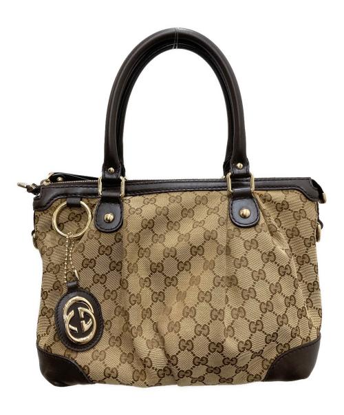 GUCCI（グッチ）GUCCI (グッチ) 2WAYGGスーキートートバッグ ベージュの古着・服飾アイテム