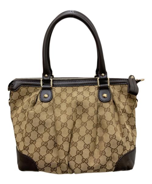 GUCCI（グッチ）GUCCI (グッチ) 2WAYGGスーキートートバッグ ベージュの古着・服飾アイテム