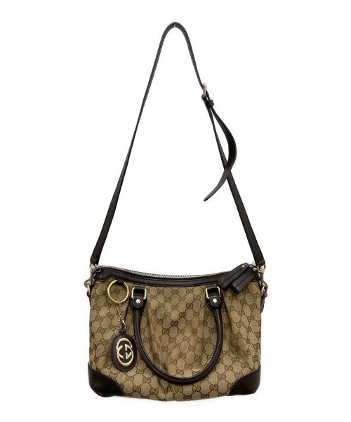 GUCCI（グッチ）GUCCI (グッチ) 2WAYGGスーキートートバッグ ベージュの古着・服飾アイテム