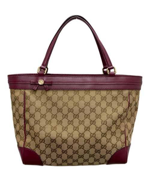 GUCCI（グッチ）GUCCI (グッチ) GGキャンバストートバッグ ベージュの古着・服飾アイテム