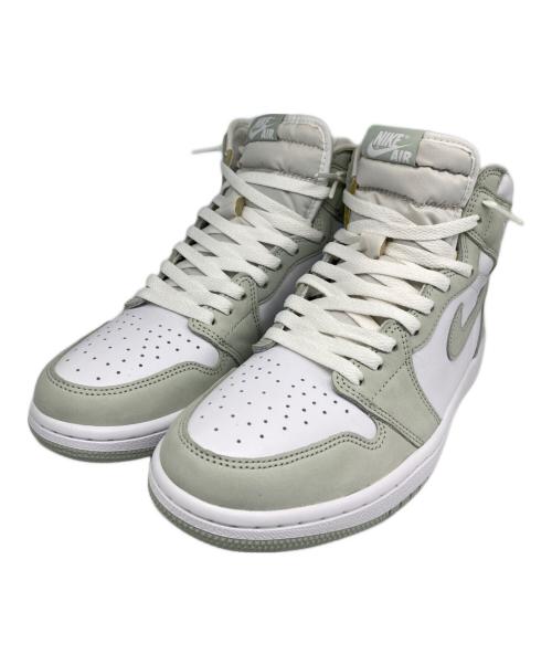 NIKE（ナイキ）NIKE (ナイキ) WMNS AIR JORDAN 1 RETRO HIGH OG/ウィメンズ　エアジョーダン１　レトロ　ハイ　OG ホワイト×グレー サイズ:27cmの古着・服飾アイテム