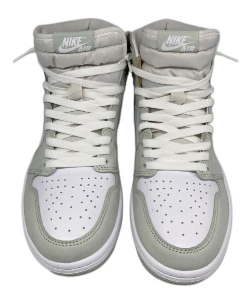 NIKE（ナイキ）NIKE (ナイキ) WMNS AIR JORDAN 1 RETRO HIGH OG/ウィメンズ　エアジョーダン１　レトロ　ハイ　OG ホワイト×グレー サイズ:27cmの古着・服飾アイテム