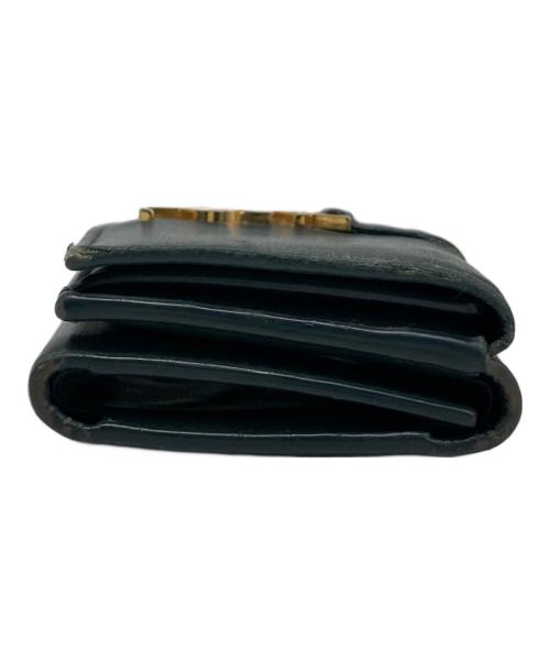 Saint Laurent Paris（サンローランパリ）Saint Laurent Paris (サンローランパリ) コンパクトウォレット グリーンの古着・服飾アイテム