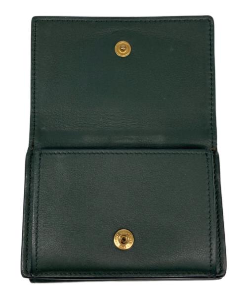 Saint Laurent Paris（サンローランパリ）Saint Laurent Paris (サンローランパリ) コンパクトウォレット グリーンの古着・服飾アイテム