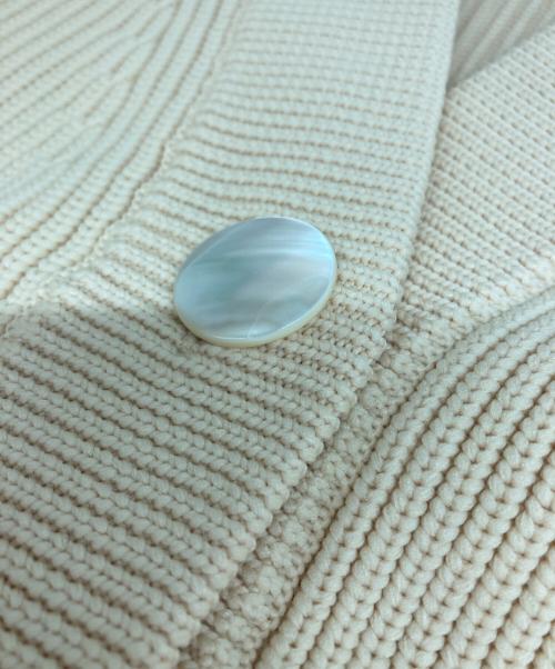 Adam et Rope（アダム エ ロペ）Adam et Rope (アダム エ ロペ) シアーペプラムカーディガン ベージュ サイズ:Ⅿの古着・服飾アイテム