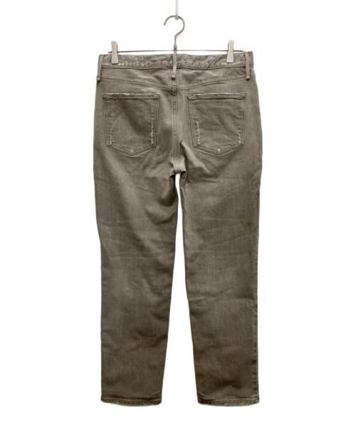 upper hights（アッパーハイツ）upper hights (アッパーハイツ) コットンストレッチ ミッドライズ テーパード デニムパンツ ブラウン サイズ:25の古着・服飾アイテム