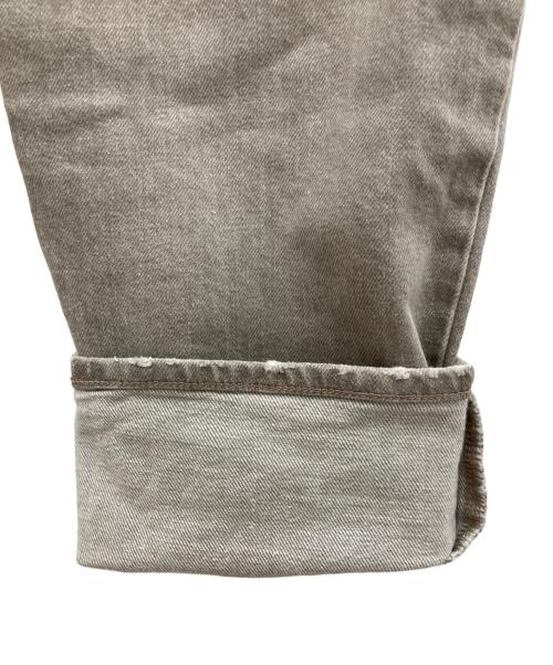 upper hights（アッパーハイツ）upper hights (アッパーハイツ) コットンストレッチ ミッドライズ テーパード デニムパンツ ブラウン サイズ:25の古着・服飾アイテム