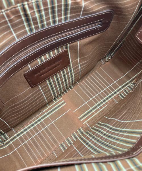 MOTHERHOUSE（マザーハウス）MOTHERHOUSE (マザーハウス) アンティーク B5 ショルダーバッグ ブラウンの古着・服飾アイテム