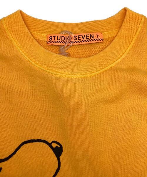 studio seven（スタジオセブン）STUDIO SEVEN (スタジオセブン) PEANUTS (ピーナッツ) クルーネックスウェット イエロー サイズ:XLの古着・服飾アイテム