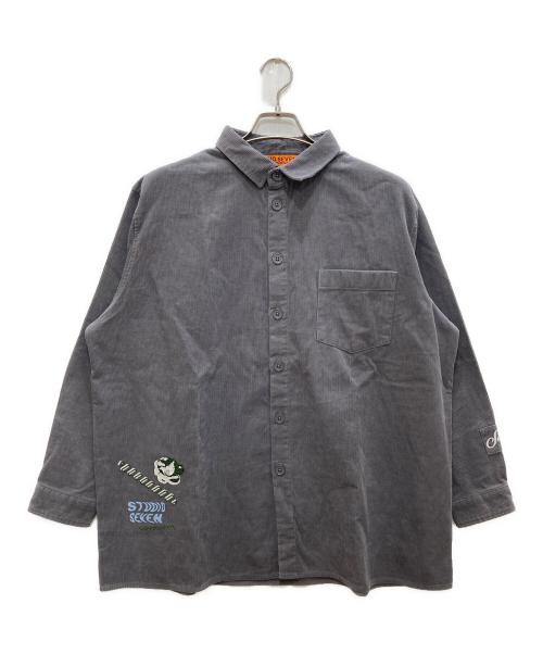 studio seven（スタジオセブン）STUDIO SEVEN (スタジオセブン) Corduroy Shirt/コーデュロイ シャツ グレー サイズ:Lの古着・服飾アイテム