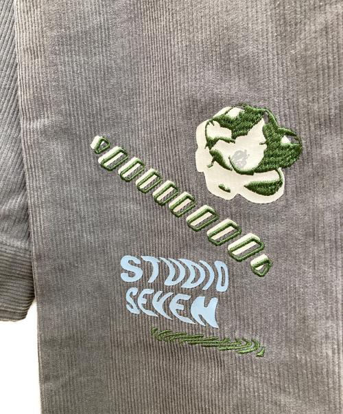 studio seven（スタジオセブン）STUDIO SEVEN (スタジオセブン) Corduroy Shirt/コーデュロイ シャツ グレー サイズ:Lの古着・服飾アイテム