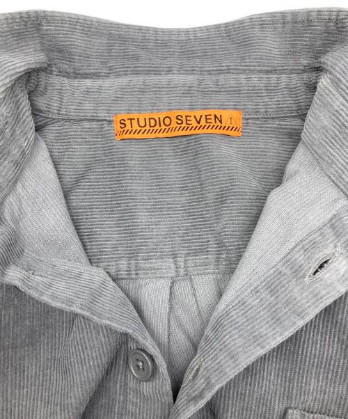 studio seven（スタジオセブン）STUDIO SEVEN (スタジオセブン) Corduroy Shirt/コーデュロイ シャツ グレー サイズ:Lの古着・服飾アイテム
