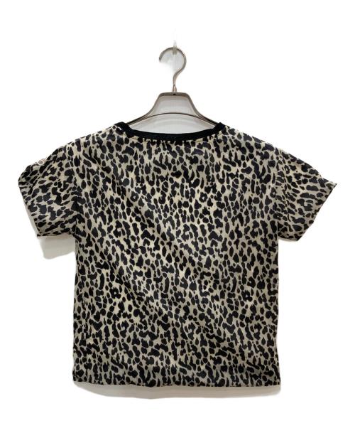 MONCLER（モンクレール）MONCLER (モンクレール) レオパード柄カットソー ベージュ×ブラック サイズ:ＸＳの古着・服飾アイテム
