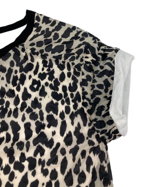 MONCLER（モンクレール）MONCLER (モンクレール) レオパード柄カットソー ベージュ×ブラック サイズ:ＸＳの古着・服飾アイテム
