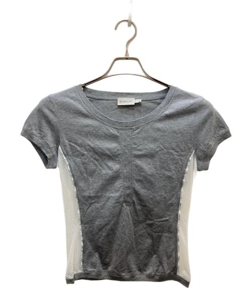 MONCLER（モンクレール）MONCLER (モンクレール) 切替カットソー グレー×ホワイト サイズ:Ｓの古着・服飾アイテム