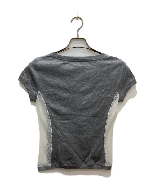 MONCLER（モンクレール）MONCLER (モンクレール) 切替カットソー グレー×ホワイト サイズ:Ｓの古着・服飾アイテム