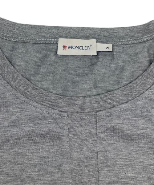 MONCLER（モンクレール）MONCLER (モンクレール) 切替カットソー グレー×ホワイト サイズ:Ｓの古着・服飾アイテム
