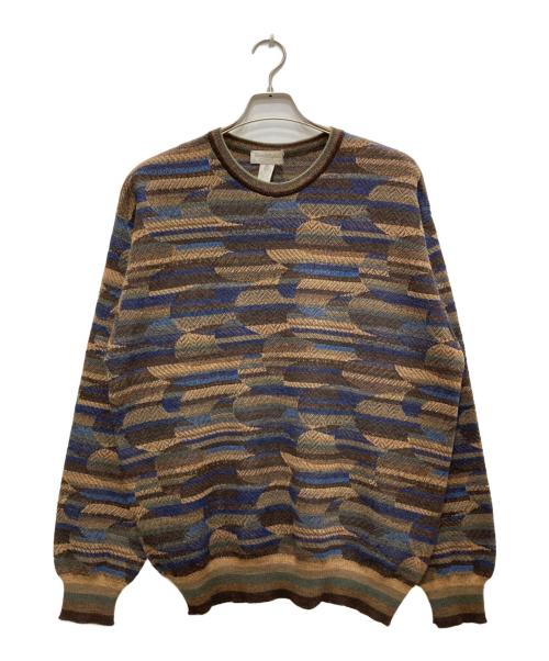 TRICOTS JEAN MARC（トリコットジーンマルク）TRICOTS JEAN MARC (トリコットジーンマルク) クルーネックニット ブラウン サイズ:Ｌの古着・服飾アイテム