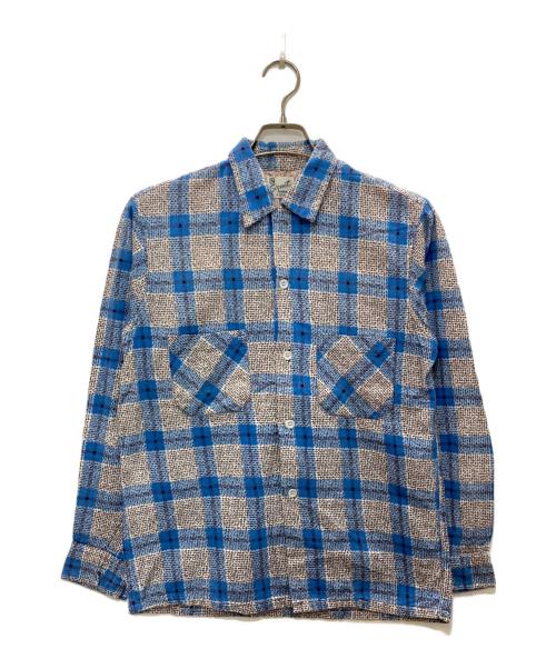 signet sportswear（シグネット スポーツウェア）signet sportswear (シグネット スポーツウェア) チェックシャツ ブルー サイズ:Ｓの古着・服飾アイテム