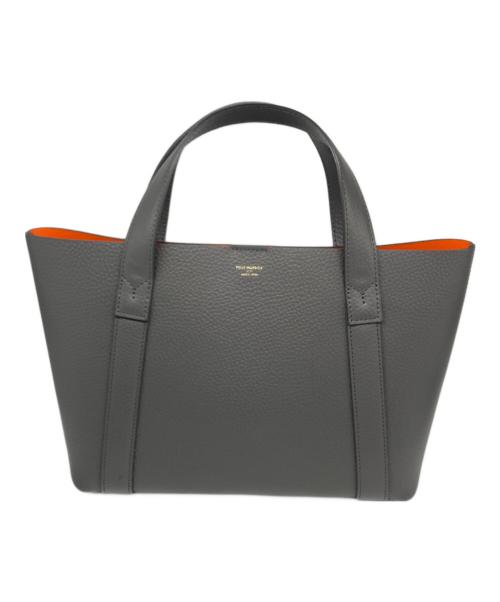 PELLE MORBIDA（ペッレモルビダ）PELLE MORBIDA (ペッレモルビダ) Tela Marina ハンドバッグ/テーラマリーナ　ハンドバッグ グレーの古着・服飾アイテム