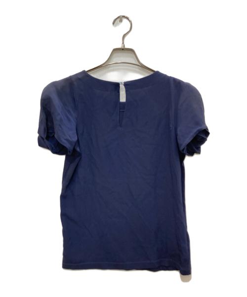 MIU MIU（ミュウミュウ）MIU MIU (ミュウミュウ) 切替ブラウス ネイビー サイズ:ＸＳの古着・服飾アイテム