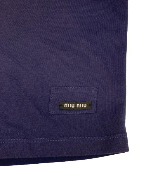 MIU MIU（ミュウミュウ）MIU MIU (ミュウミュウ) 切替ブラウス ネイビー サイズ:ＸＳの古着・服飾アイテム